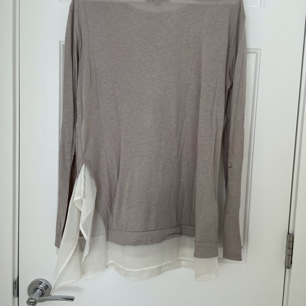 All Saints Silk Trimmed Long Sleeve Shirt